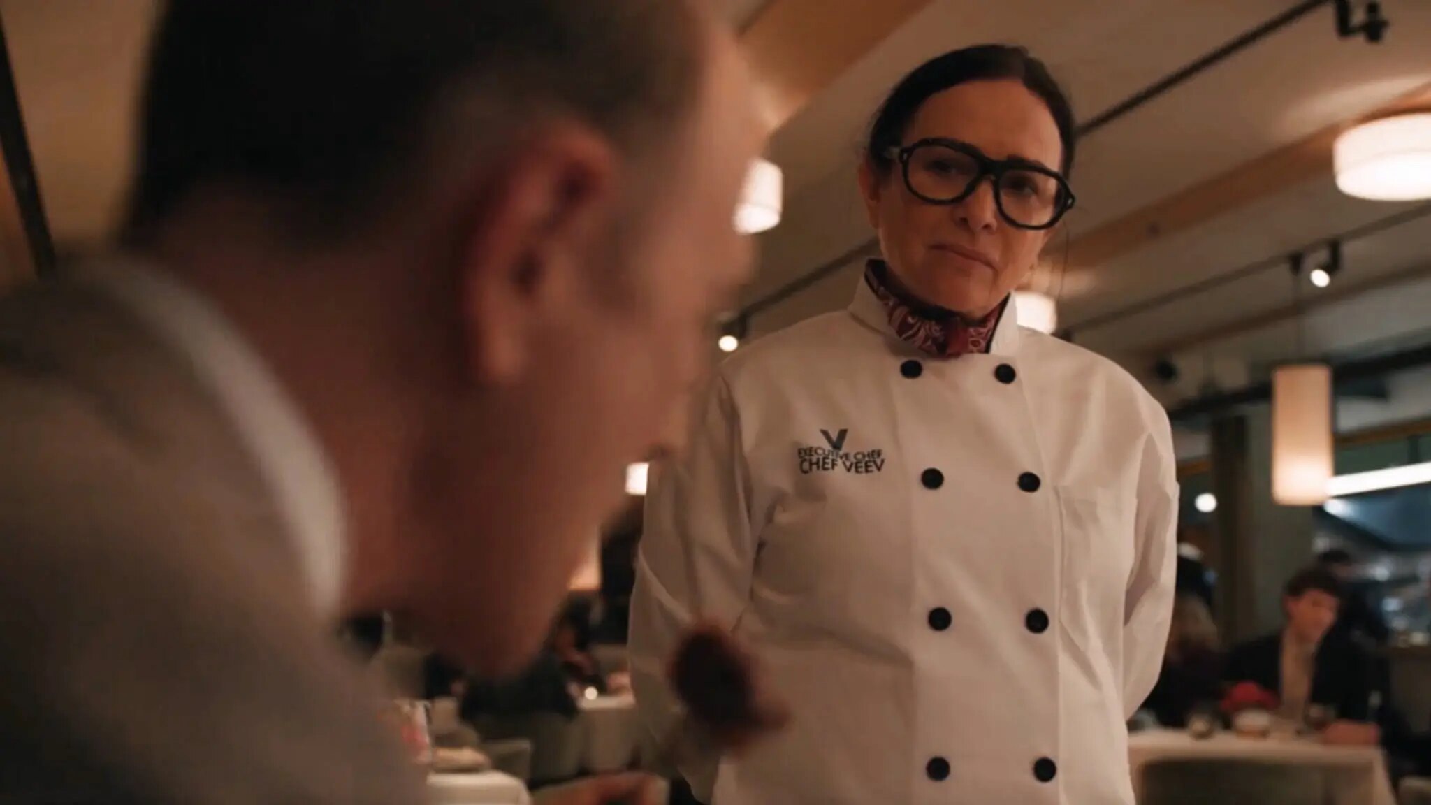 Drew Moore as Mr. Montebello with Chef Veev