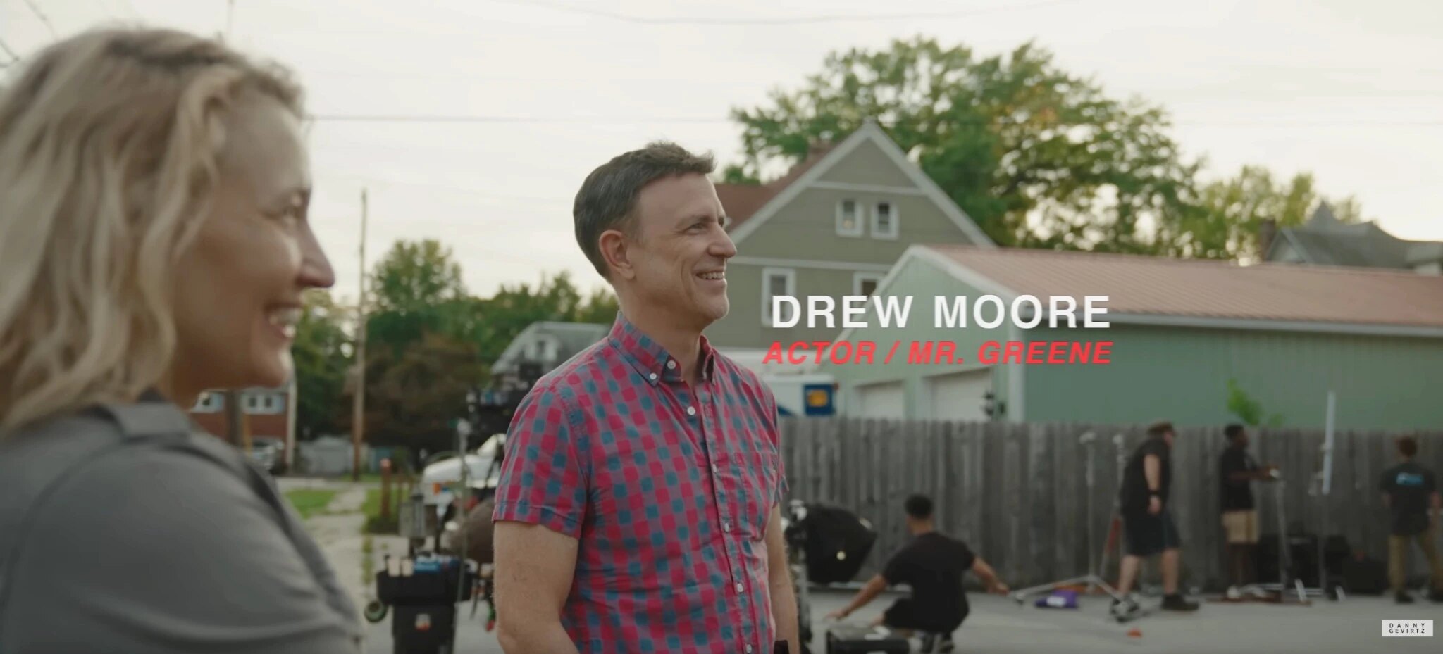 Drew Moore interviewed on the set of I Think I’m Sick
