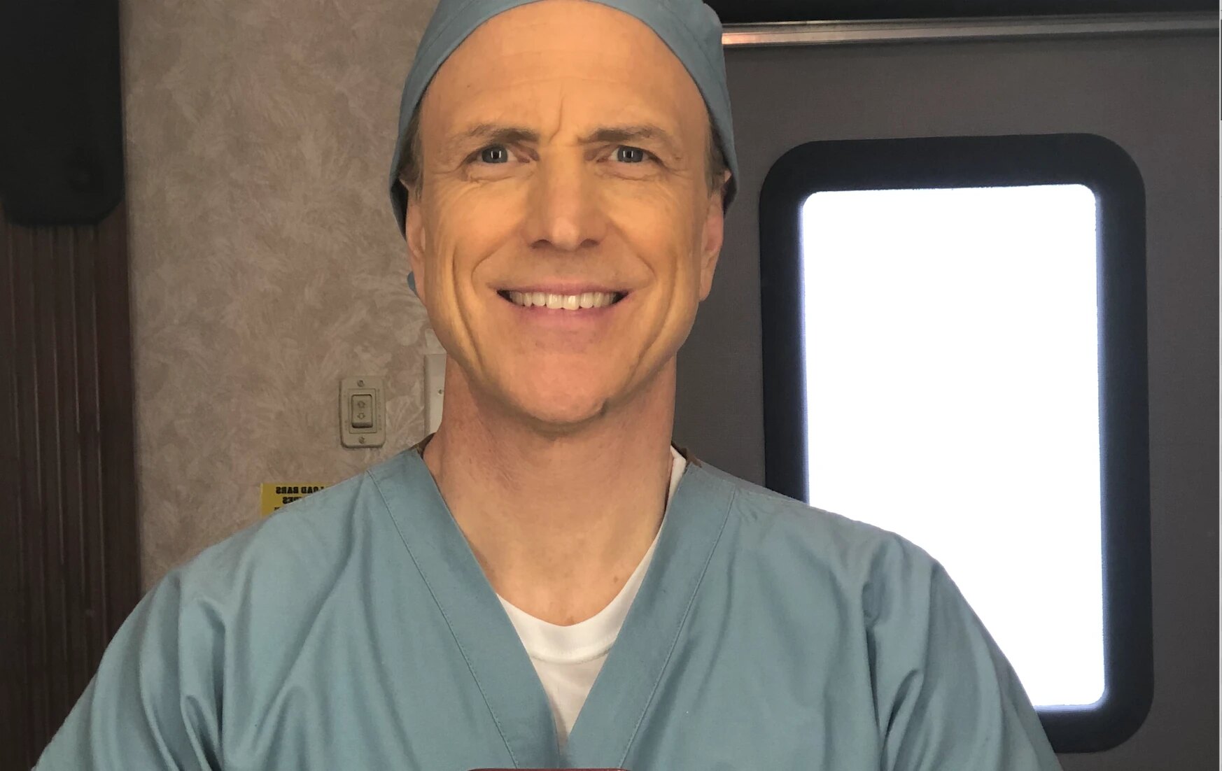 Drew Moore in costume as the Surgeon