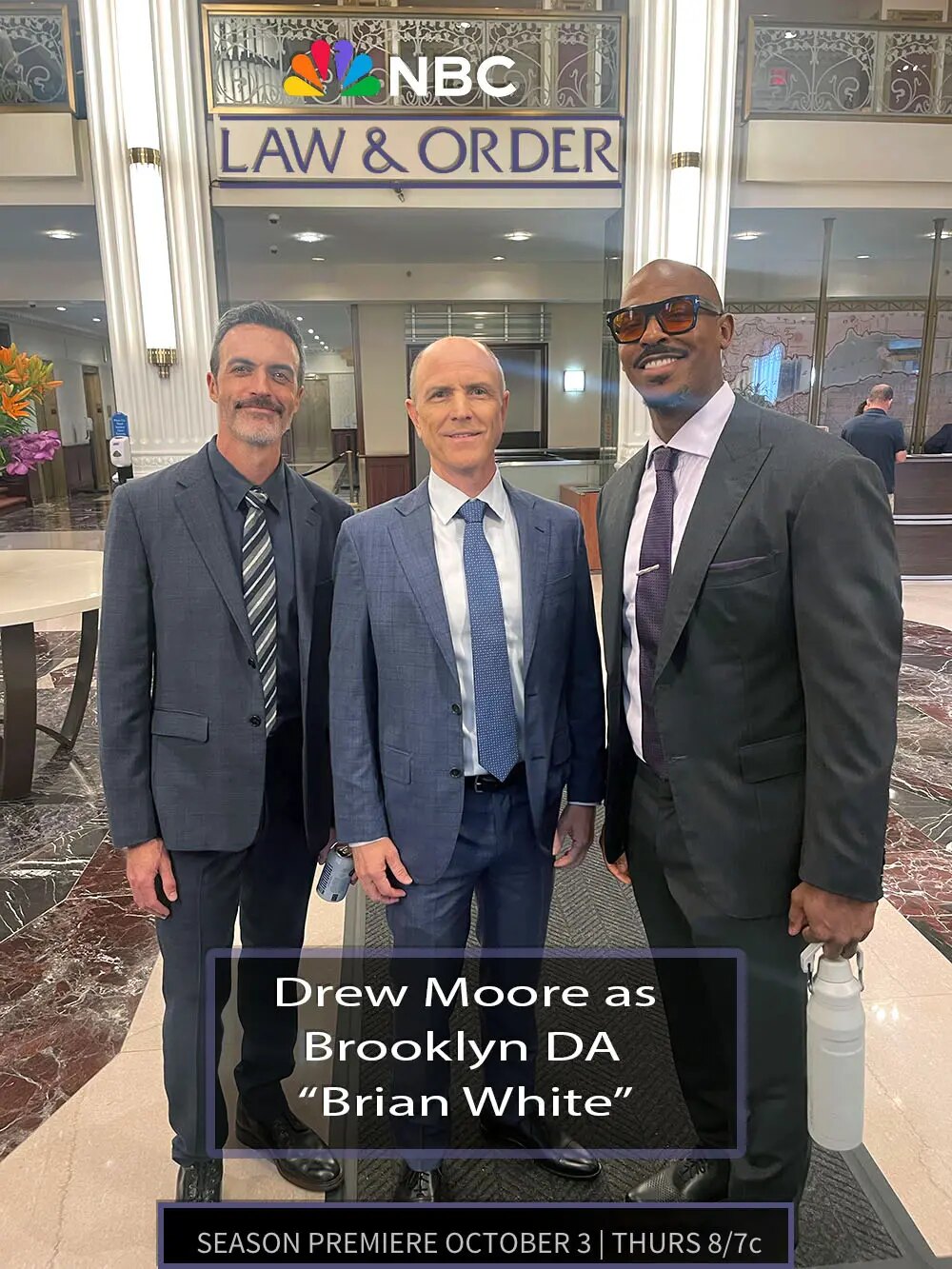 Drew Moore with Reid Scott and Mehcad Brooks on Law and Order